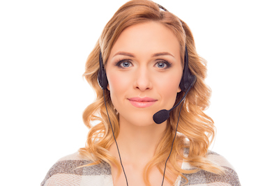 Portrait Young Pretty Charming Agent Call Center Small 1
